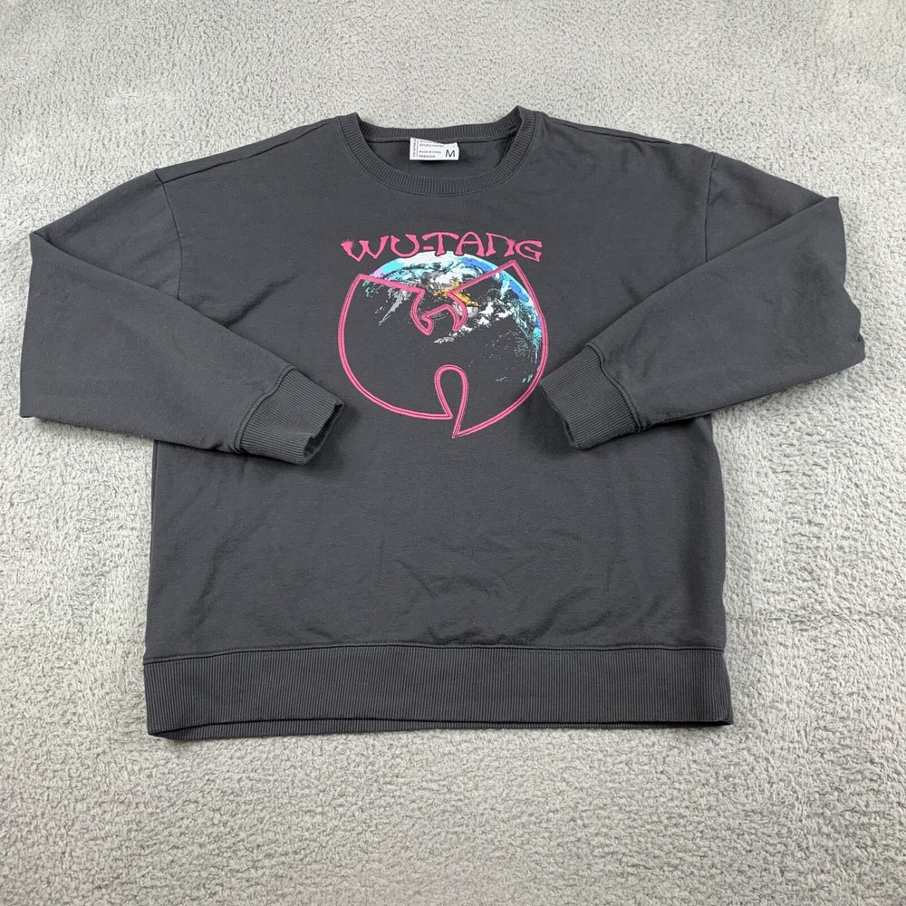 Wutang Clan Sweatshirt Adult‎ Medium Grey Crew Neck Hip Hop Rap Panther Fleece